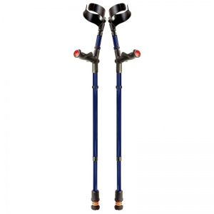 Flexyfoot Comfort Grip Double Adjustable Blue Crutches (Pair)